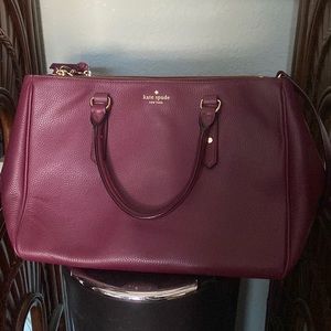 Kate Spade large wine color purse
